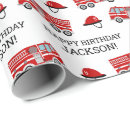 Search for fire trucks wrapping paper Fireman