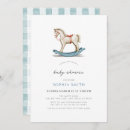 Search for rocking horse baby shower invitations Gingham