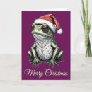 Search for frog christmas cards Whimsical