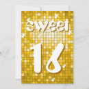 Search for disco sweet 16 invitations Retro