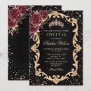 Search for red rose sweet 16 invitations Gold