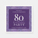 Search for 80th birthday napkins Glitter