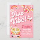 Search for five is a vibe birthday invitations Pink