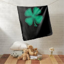 Search for irish baby blankets Four leaf clover