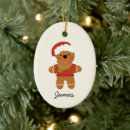 Search for gingerbread man ornaments Tree