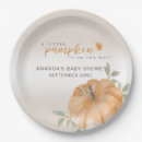 Search for pumpkin baby shower plates Pastel