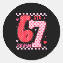 Search for meme stickers Six seven