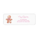 Search for gingerbread man return address labels Watercolor