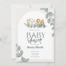 Search for raccoon baby shower invitations Greenery leafy wreath