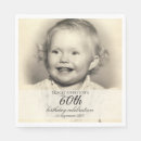 Search for 60th birthday napkins Lettering