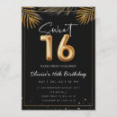Search for golden sixteenth birthday Black and gold