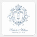 Search for vintage wedding stickers Monogram initials