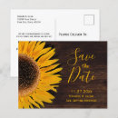 Search for sunflower save the date postcards Yellow