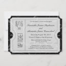 Search for ticket wedding invitations Black and white