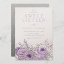 Search for lavender sweet 16 invitations Floral