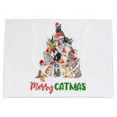Search for christmas cat gift bags Red and green