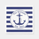Search for navy blue and white stripes napkins Anchor