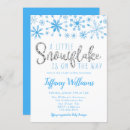 Search for blue snowflake baby shower invitations is on the way