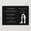 Search for bride and groom silhouette wedding invitations Minimal