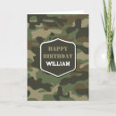 Search for army birthday cards Camouflage