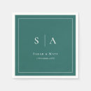 Search for retro wedding napkins Teal