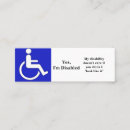 Search for disability business cards Disabled