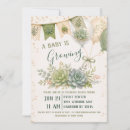 Search for succulent plants baby shower invitations Botanical