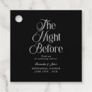 Search for rehearsal dinner favor tags The night before