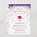 Search for red and blue graduation invitations Graduate