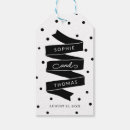Search for ribbon wedding favor tags Black and white
