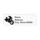 Search for motorcycle return address labels Black