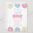 Search for donut 1st birthday invitations Pink