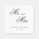 Search for navy blue wedding napkins Elegant