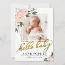Search for floral birth announcement cards Delicate