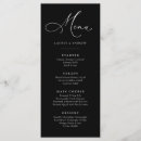 Search for rustic wedding menus Black and white