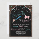 Search for baseballs or bows invitations Blue or pink
