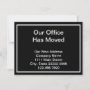 Search for business moving announcement cards Black and white