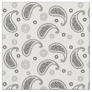 Search for black and white vintage fabric Paisley