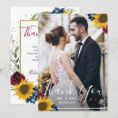 Search for sunflower wedding thank you cards Flowers