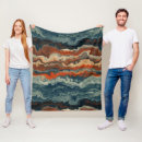 Search for blue and rust blankets Abstract