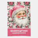 Search for pink christmas kitchen towels Santa