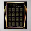 Search for gatsby wedding seating charts Black and gold