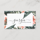 Search for leaf business cards tropical