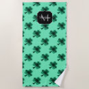 Search for st patrick beach towels clover