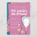 Search for doctor birthday invitations Stethoscope
