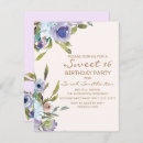 Search for lilac sweet 16 invitations Floral