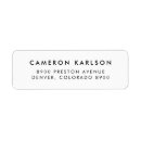 Search for black return address labels Contemporary