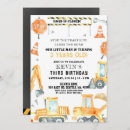 Search for construction 2nd birthday invitations Trucks