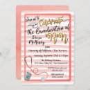 Search for stripes graduation invitations girly