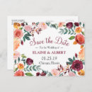Search for watercolor save the date postcards Burgundy